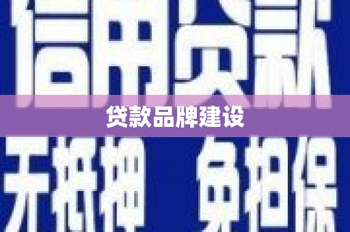 全国贷款品牌建设