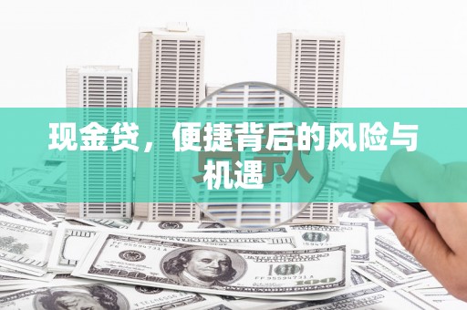 全国现金贷，便捷背后的风险与机遇