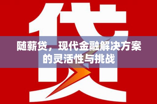 全国随薪贷，现代金融解决方案的灵活性与挑战