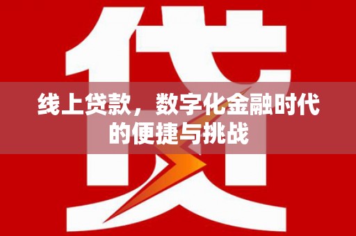 全国线上贷款，数字化金融时代的便捷与挑战