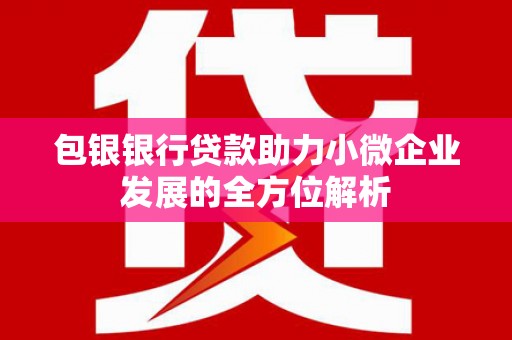 全国包银银行贷款助力小微企业发展的全方位解析