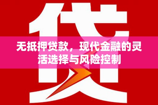 全国无抵押贷款，现代金融的灵活选择与风险控制
