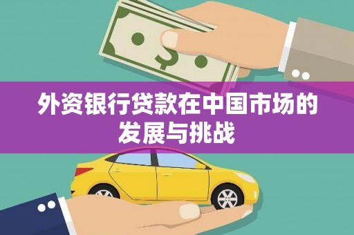 全国外资银行贷款在中国市场的发展与挑战