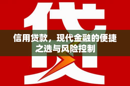 全国信用贷款，现代金融的便捷之选与风险控制