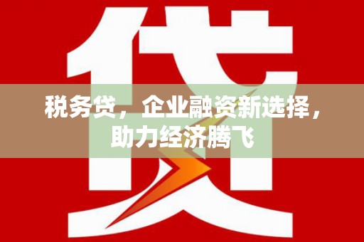 全国税务贷，企业融资新选择，助力经济腾飞