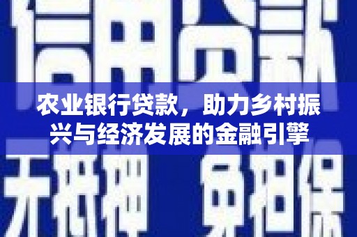 全国农业银行贷款，助力乡村振兴与经济发展的金融引擎
