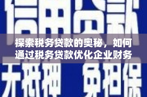 全国探索税务贷款的奥秘，如何通过税务贷款优化企业财务