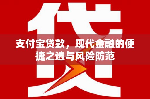 全国支付宝贷款，现代金融的便捷之选与风险防范