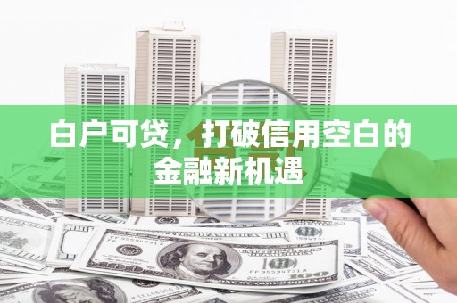 全国白户可贷，打破信用空白的金融新机遇