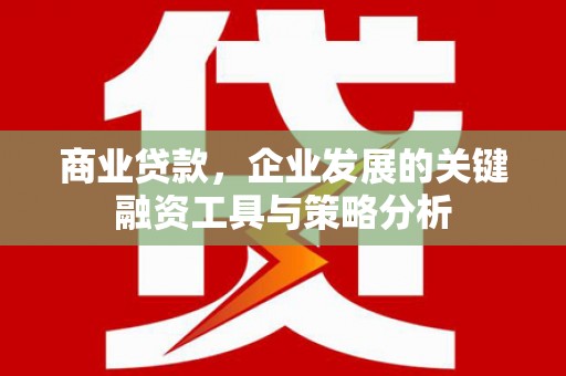 全国商业贷款，企业发展的关键融资工具与策略分析