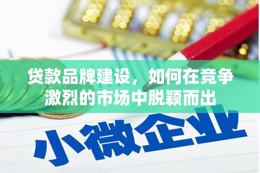 全国贷款品牌建设，如何在竞争激烈的市场中脱颖而出