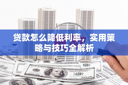 全国贷款怎么降低利率，实用策略与技巧全解析