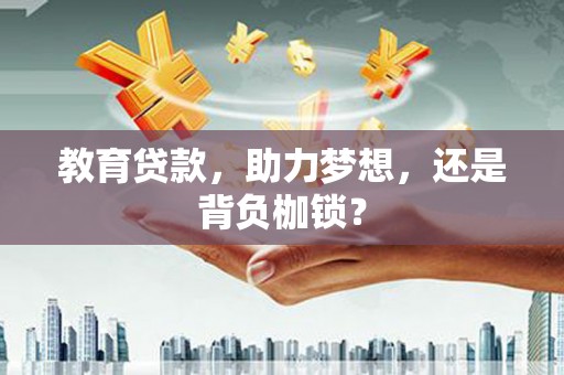 全国教育贷款，助力梦想，还是背负枷锁？