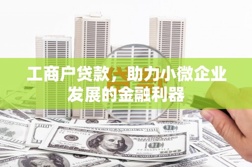 全国工商户贷款，助力小微企业发展的金融利器
