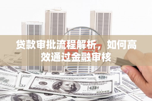 全国贷款审批流程解析，如何高效通过金融审核