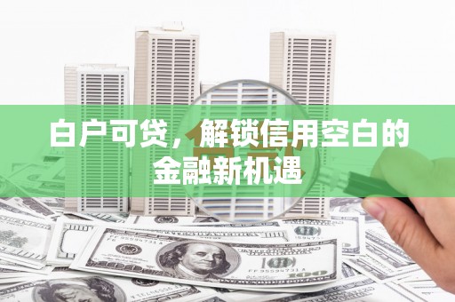 全国白户可贷，解锁信用空白的金融新机遇