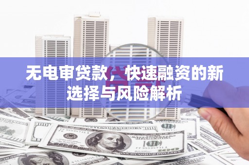 全国无电审贷款，快速融资的新选择与风险解析