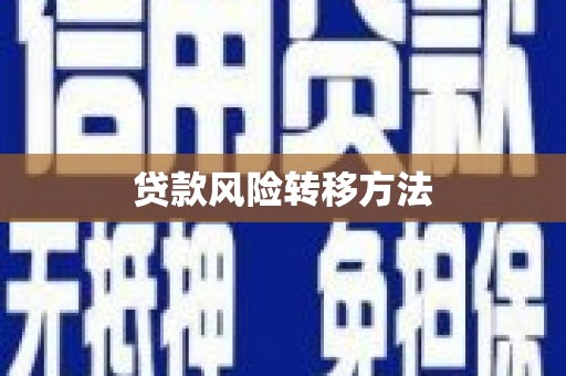 全国贷款风险转移方法