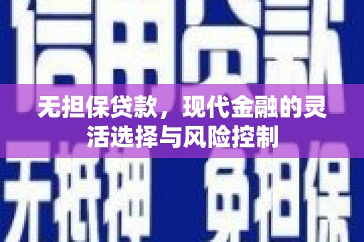 全国无担保贷款，现代金融的灵活选择与风险控制