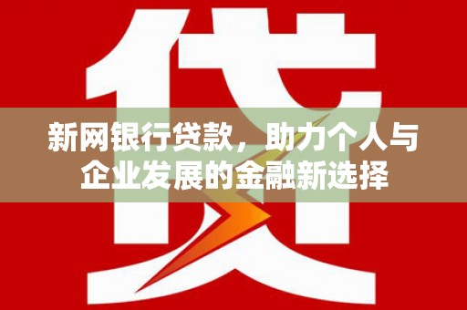 全国新网银行贷款，助力个人与企业发展的金融新选择