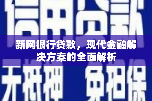 全国新网银行贷款，现代金融解决方案的全面解析