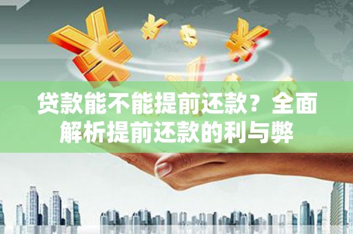 全国贷款能不能提前还款？全面解析提前还款的利与弊