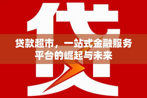 全国贷款超市，一站式金融服务平台的崛起与未来