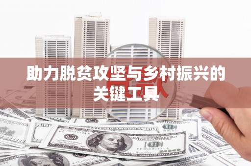 全国助力脱贫攻坚与乡村振兴的关键工具