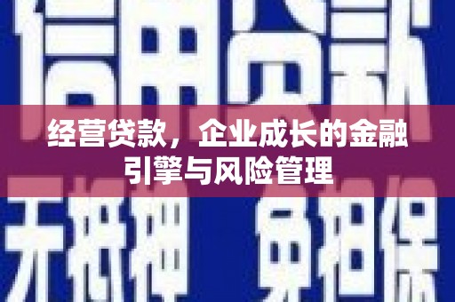 全国经营贷款，企业成长的金融引擎与风险管理